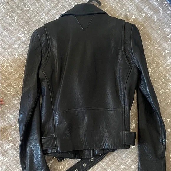 Veda Jayne Classic Black Leather Jacket - Picture 5 of 5